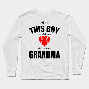 there's this boy he stole my heart he calls me GRANDMA Long Sleeve T-Shirt